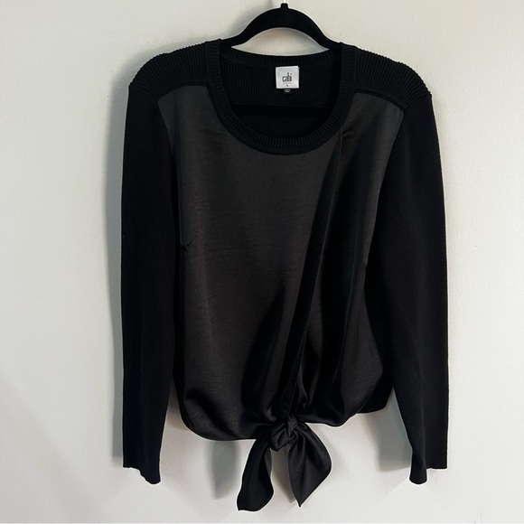 CAbi Style 4288 Crosstie Mixed Media Pullover Sweater - Picture 5 of 12